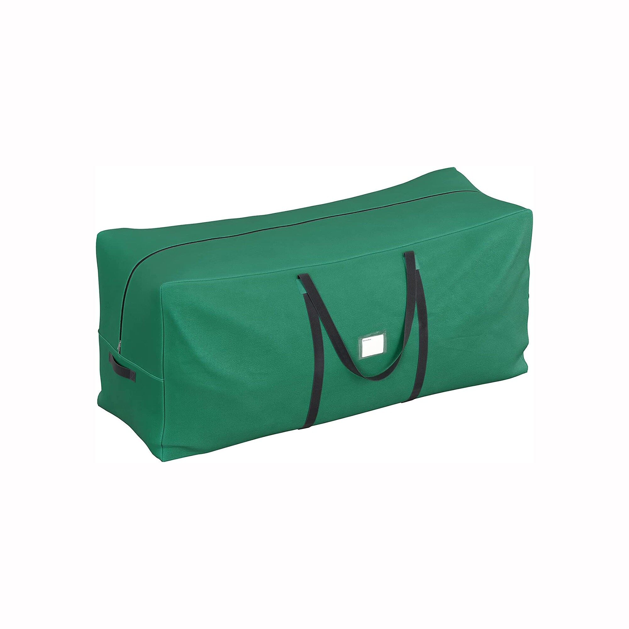 Green Christmas tree storage bag, 120 x 38 x 50 cm (L x W x H) - Handle width: 3.5 cm - For trees up to 210 cm