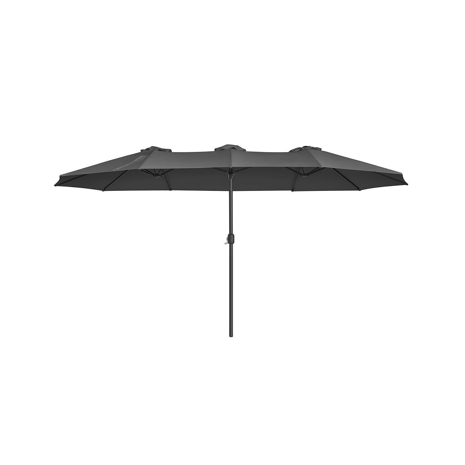 Grand parasol 460 x 270 cm gris
