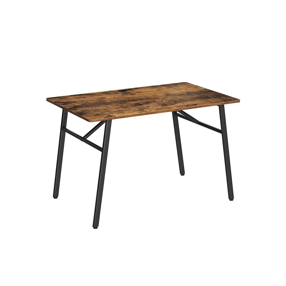Mesa de comedor vintage marrón-negra, 120 x 75 x 75 cm
