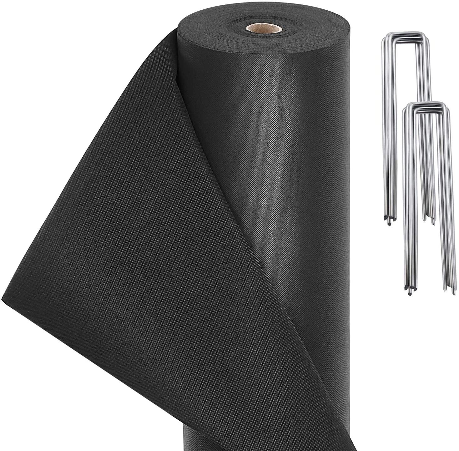 Película protectora de malezas de tela negra de 50 m² (1 m x 50 m)