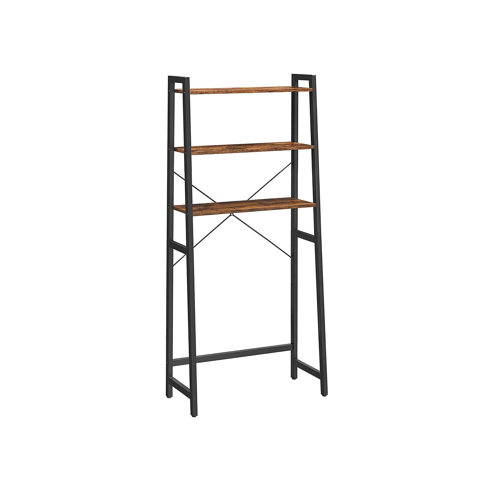 Industrial style toilet shelf with 3 levels