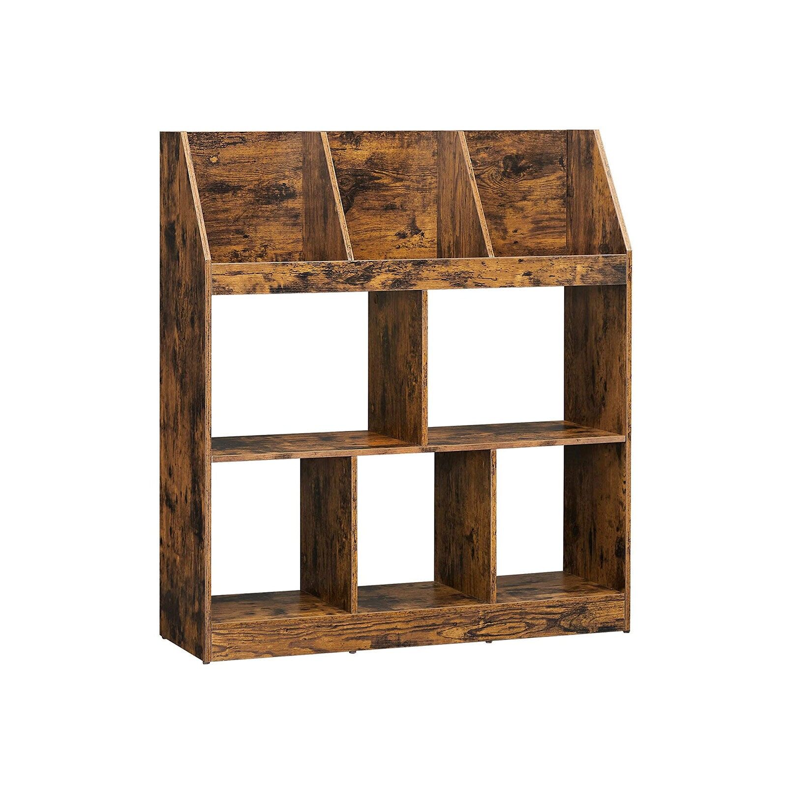 Industriedesign Bücherregal Vintage Braun, 90 x 28 x 100 cm