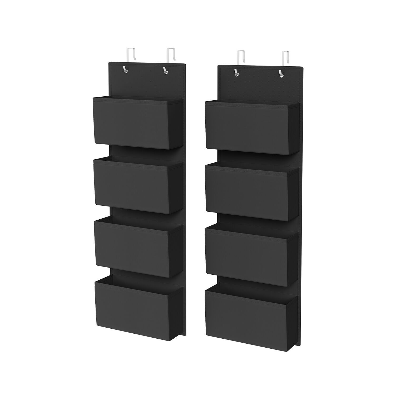 Kleiderschrank-Organizer 2er-Set Tintenschwarz, 33.5 x 12 x 100 cm