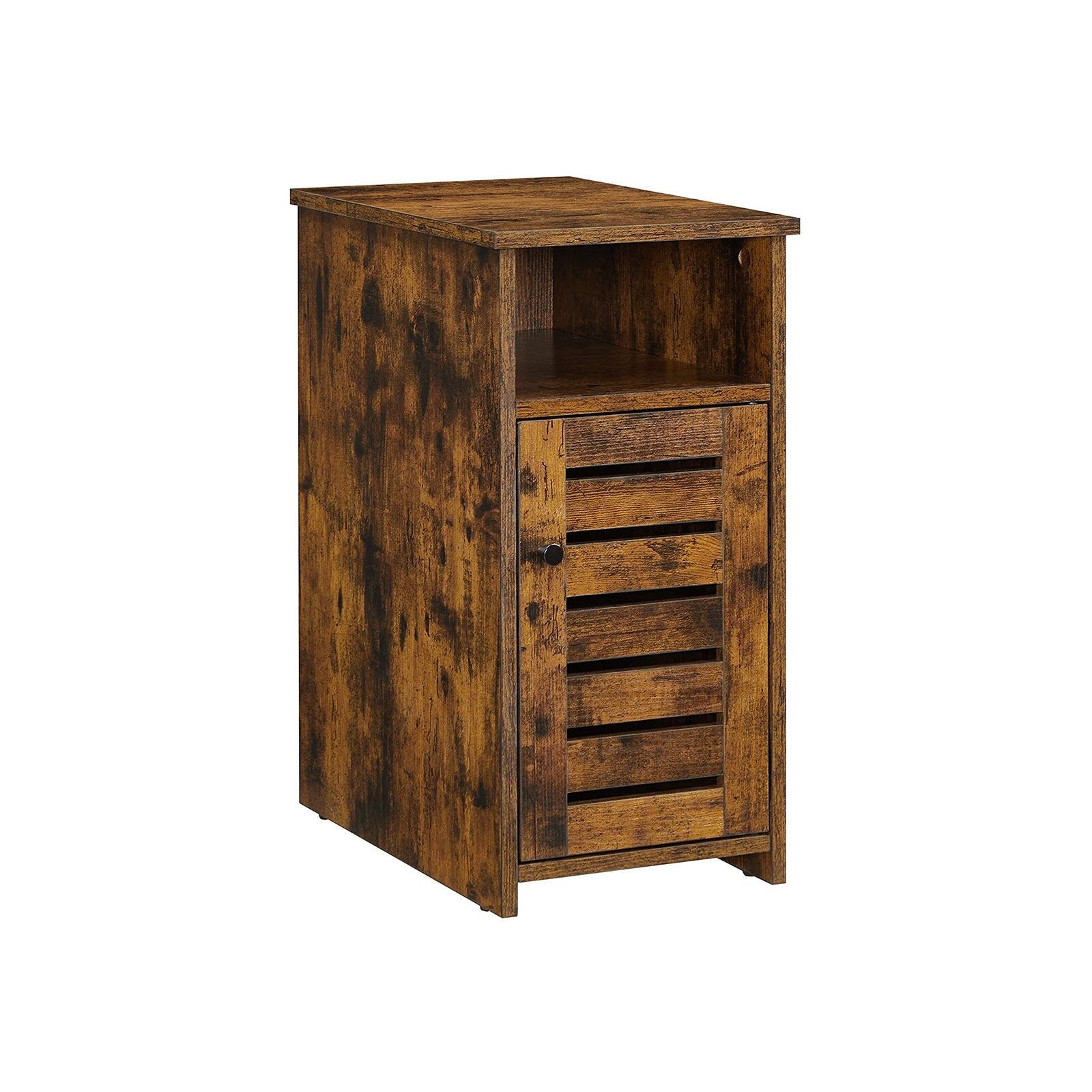 Table de chevet avec porte, marron vintage, 30 x 50 x 60 cm