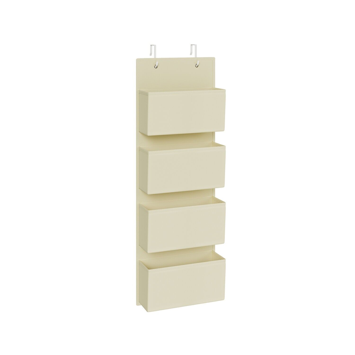 Kleiderschrank-Organizer mit 4 Fächern, beige, 33.5 x 12 x 100 cm