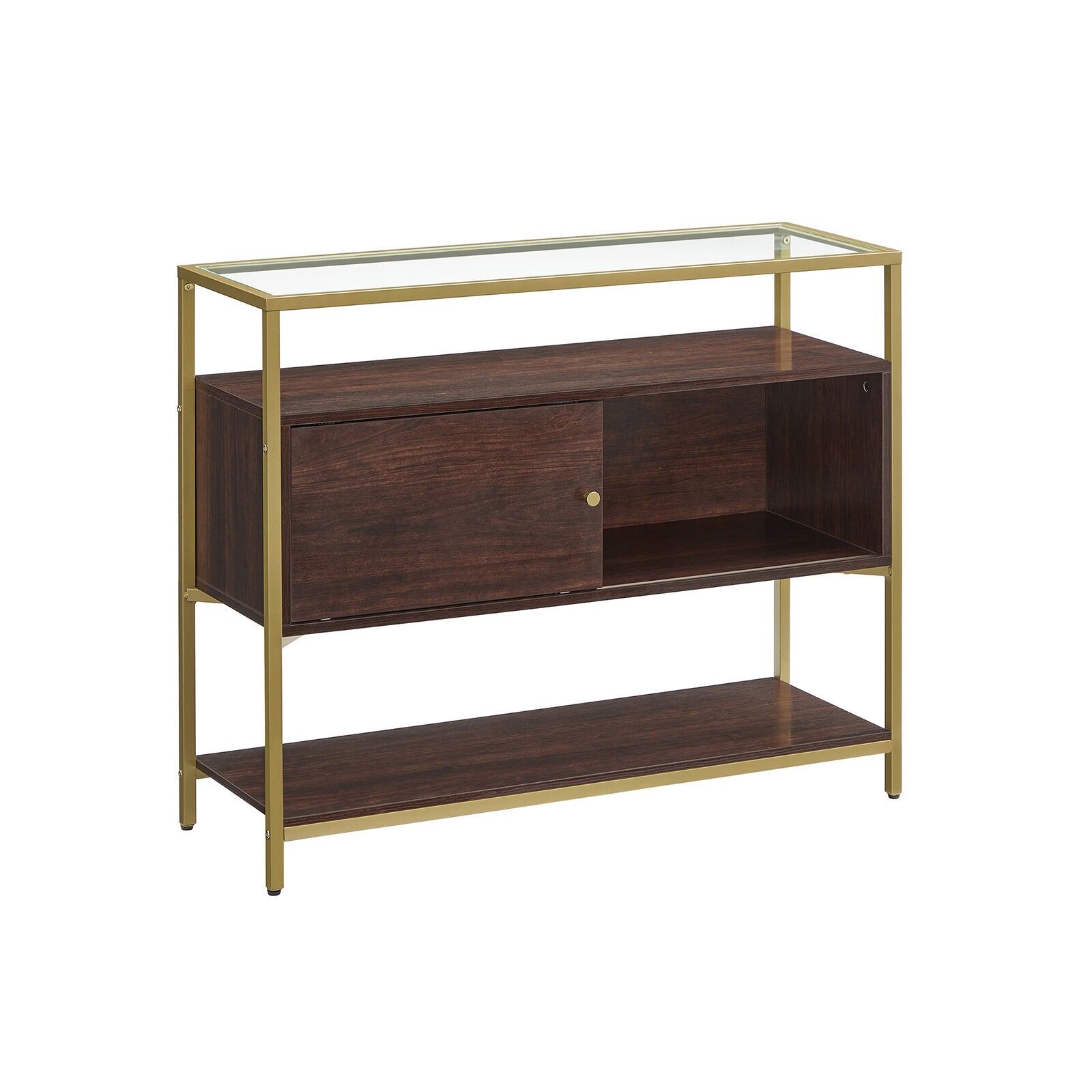 Küchenschrank mit Glasplatte, 100 x 35 x 80 cm