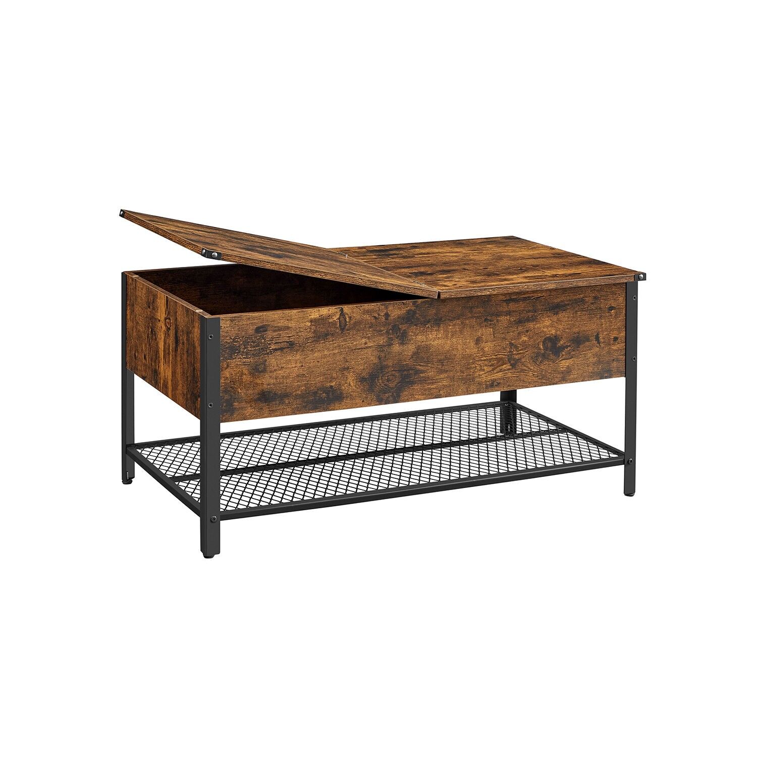 Mesa de centro con tapa abatible, 100 x 55 x 47 cm