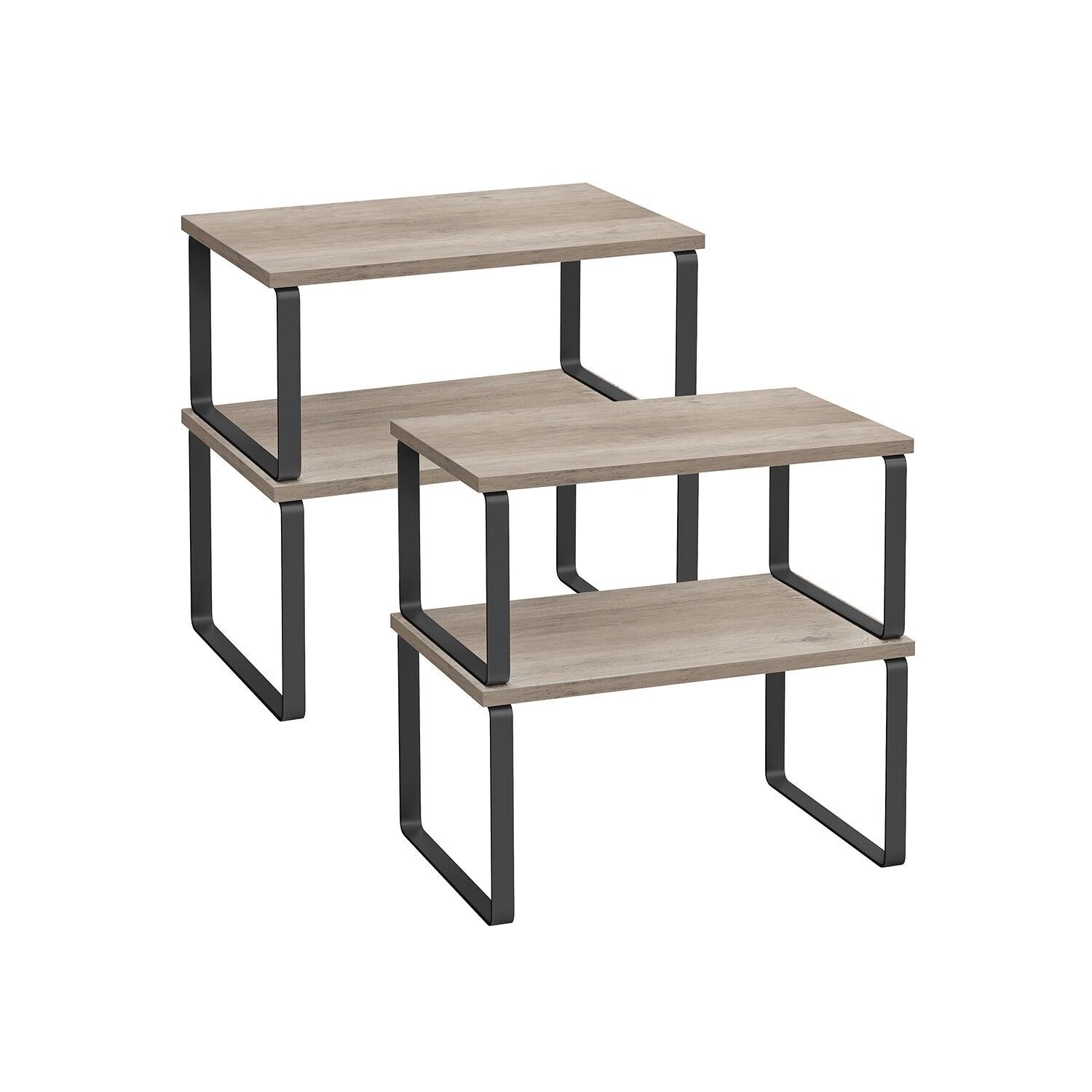 Spice rack set of 4 with metal frame 19.5 x 29.7 x 15.8 cm