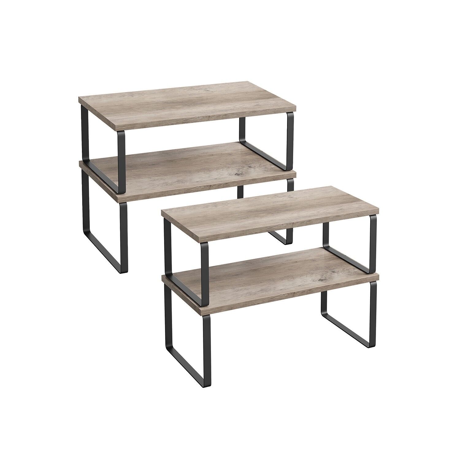 Spice rack set of 4 with metal frame 19.5 x 39.7 x 15.8 cm