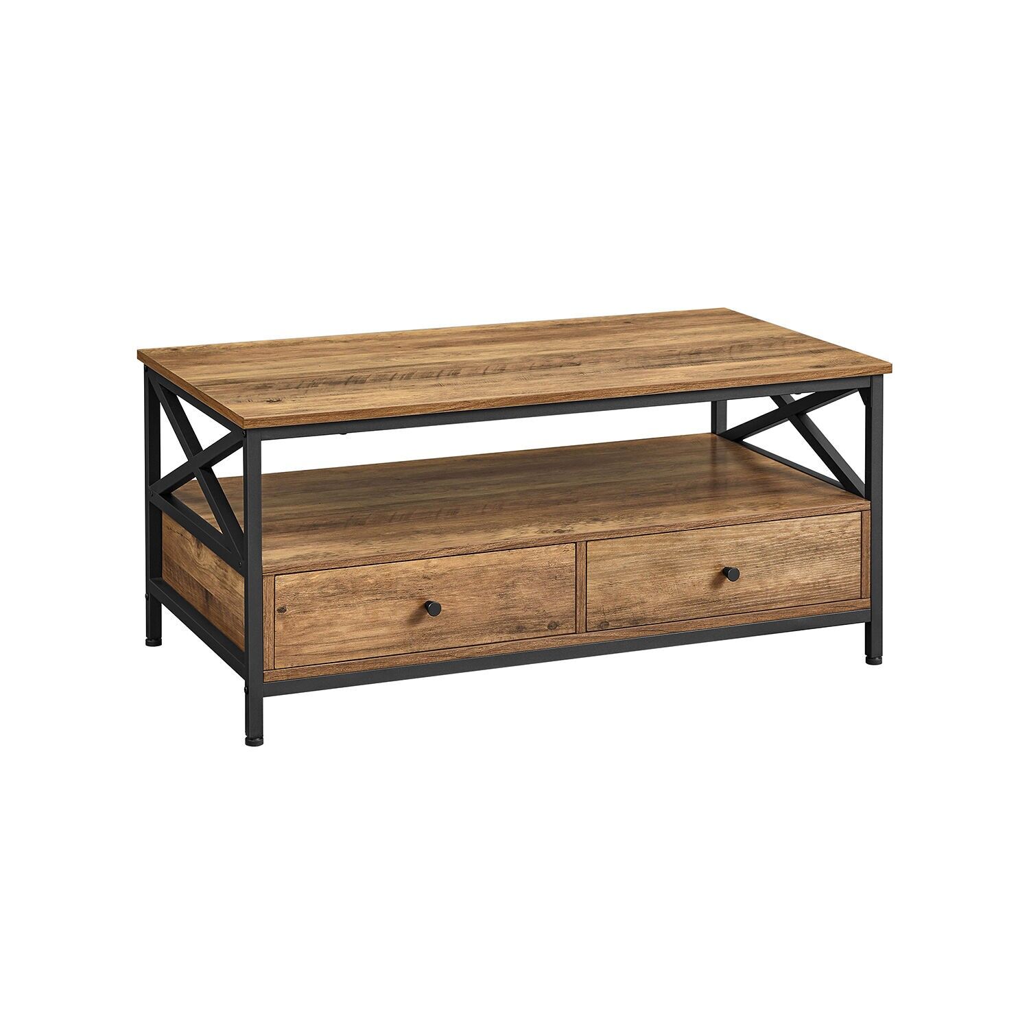 Couchtisch mit Schubladen, 100 x 55 x 45 cm