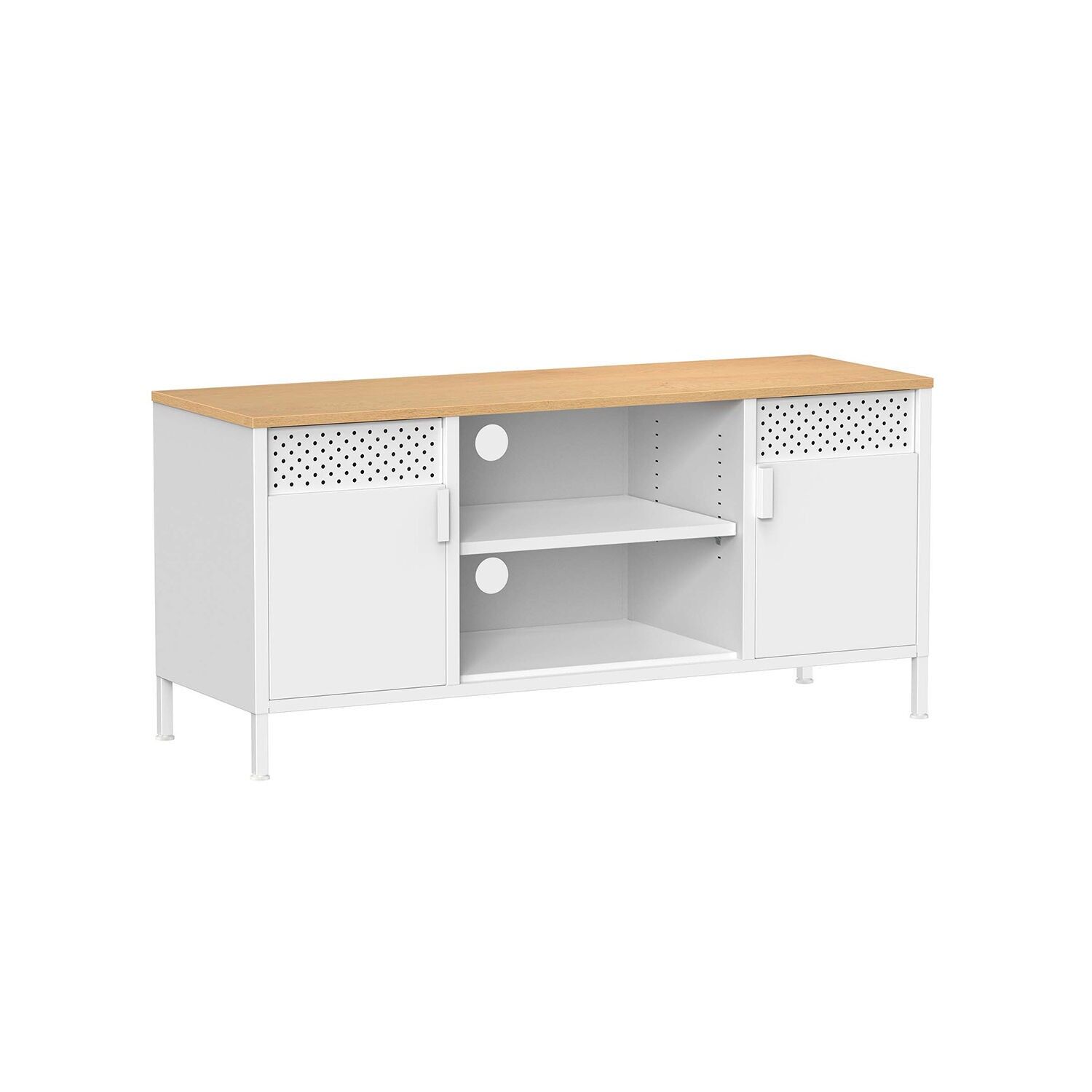 TV cabinet 120 cm long with doors and 3 adjustable shelves