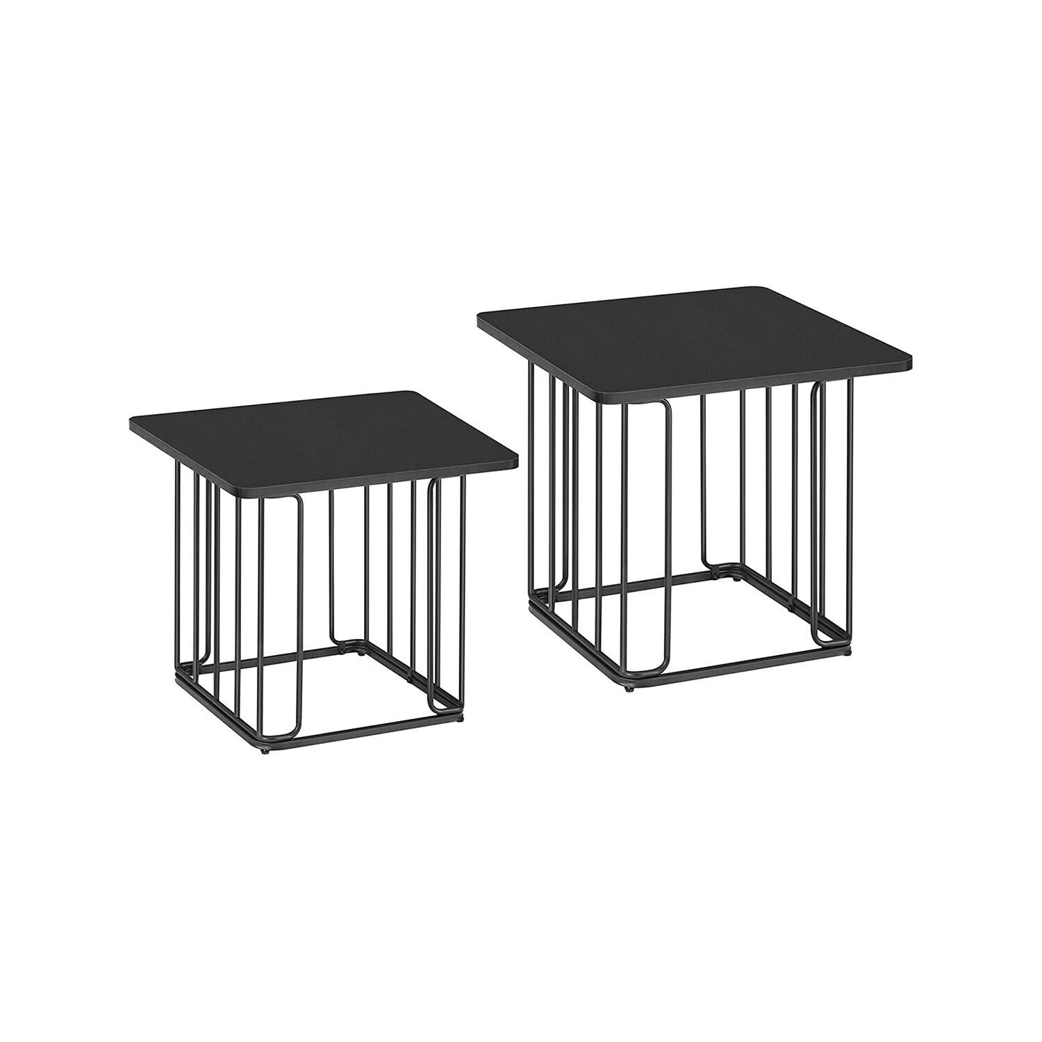 Side tables set of 2, 50 x 50 x 45 cm (L x W x H) - Dimensions of the small table: 40 x 40 x 40 cm