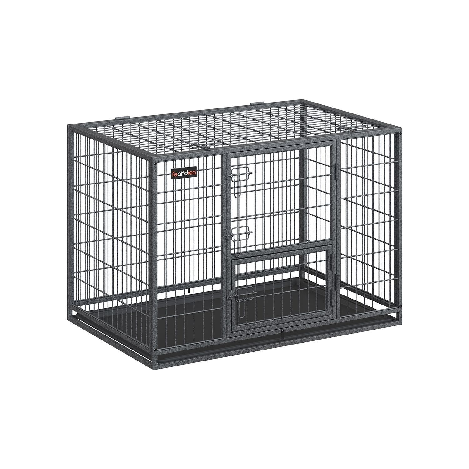 Robusta gabbia per cani 107 x 70 x 75 cm grigia