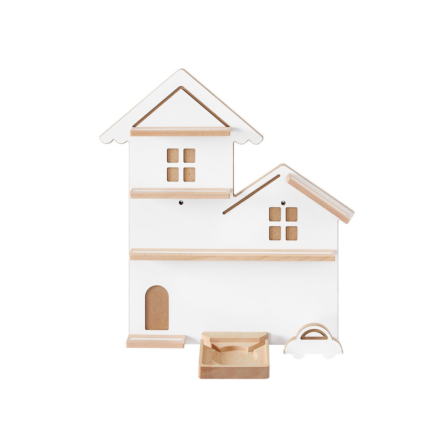 Toniebox-Regal, einfach aufzubauen, wolkenweiß, 18 x 55.6 x 59.7 cm