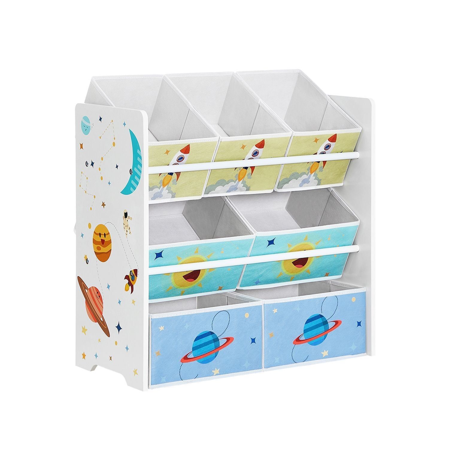 Children's room shelf with 7 compartments, 29.5 x 62.5 x 60 cm