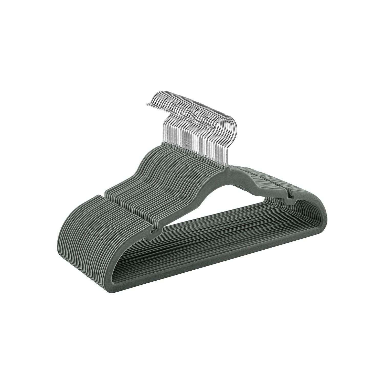 Pendentifs en velours 30 pièces gris, 43 x 0.6 x 22 cm