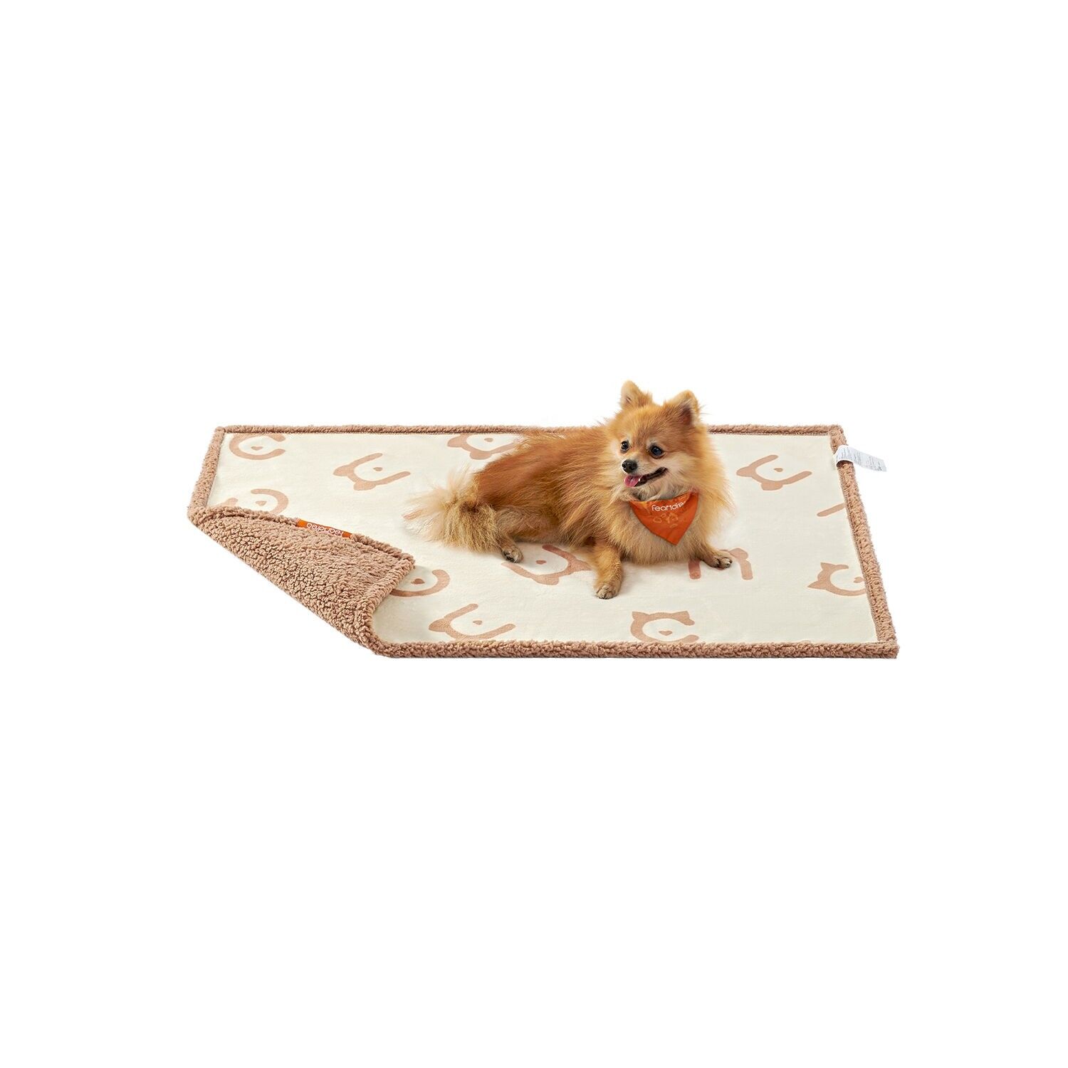 Manta impermeable para perros miniatura, beige, 73 x 63 cm