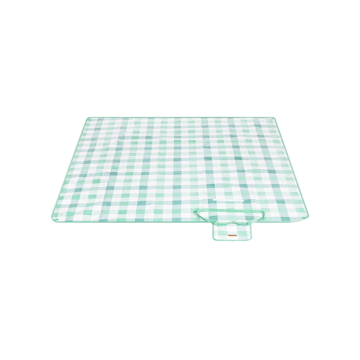 Manta de picnic 200 x 200 cm impermeable verde-blanca