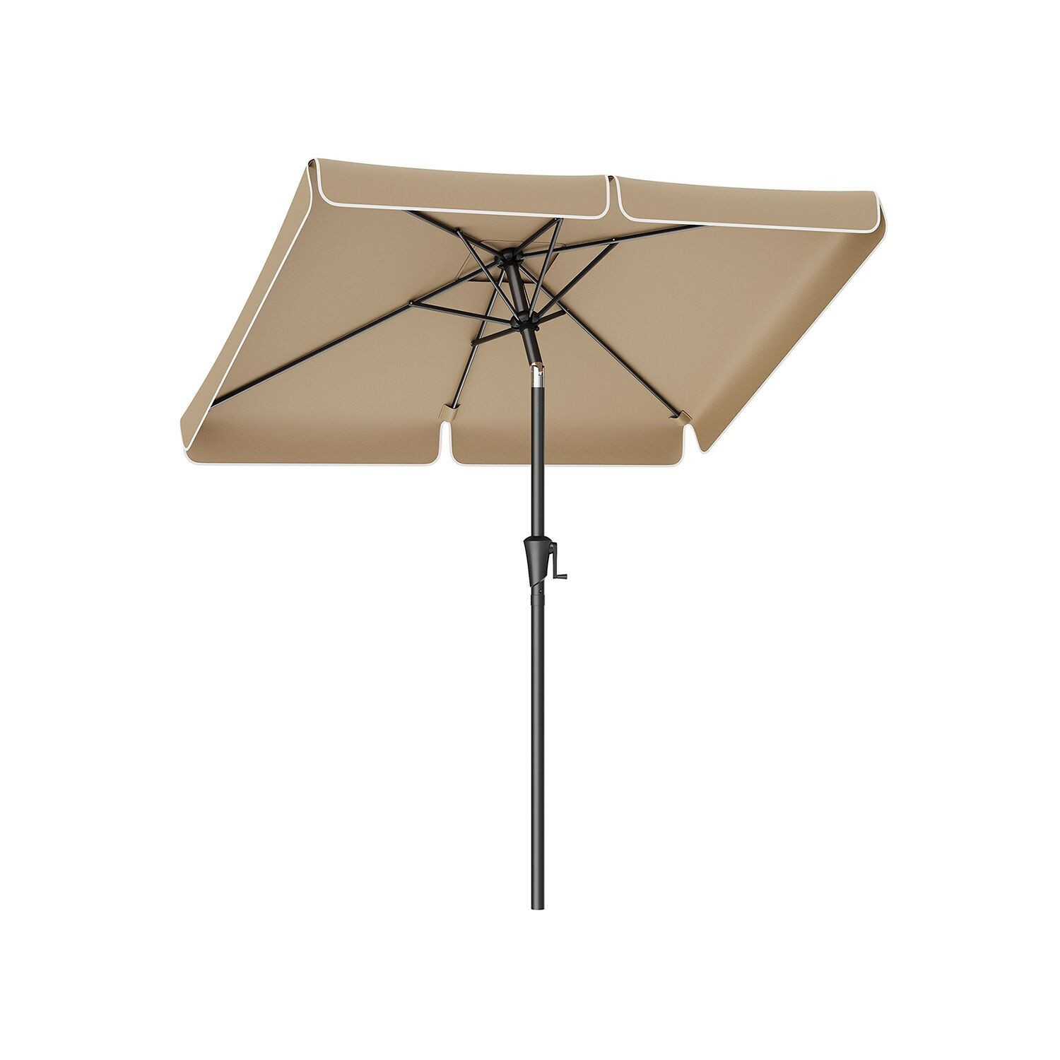 Rectangular balcony parasol 200 x 150 cm taupe