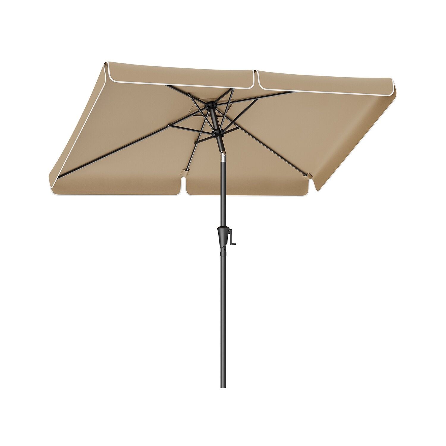 Rectangular balcony parasol without stand, taupe, 200 x 150 cm