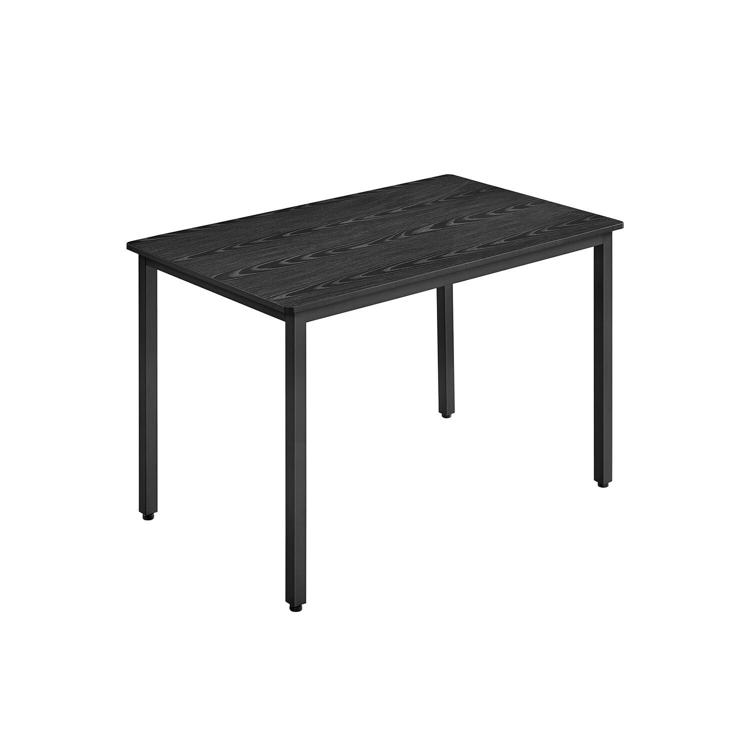 Mesa de comedor 70 x 110 x 77 cm negro ébano-negro mate
