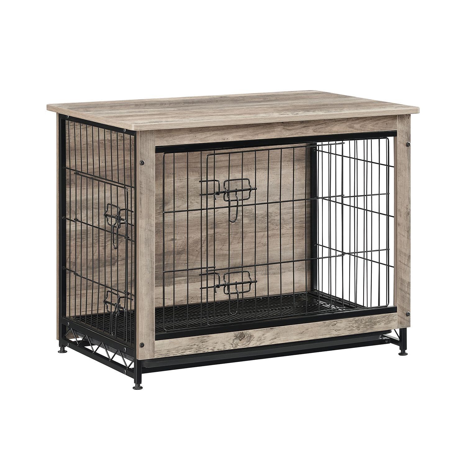 Hundekäfig mit herausnehmbarem Tablett, extra stabil, 82.5 x 56 x 64 cm (L x B x H) Innenmaße: 76 x 47 x 54 cm