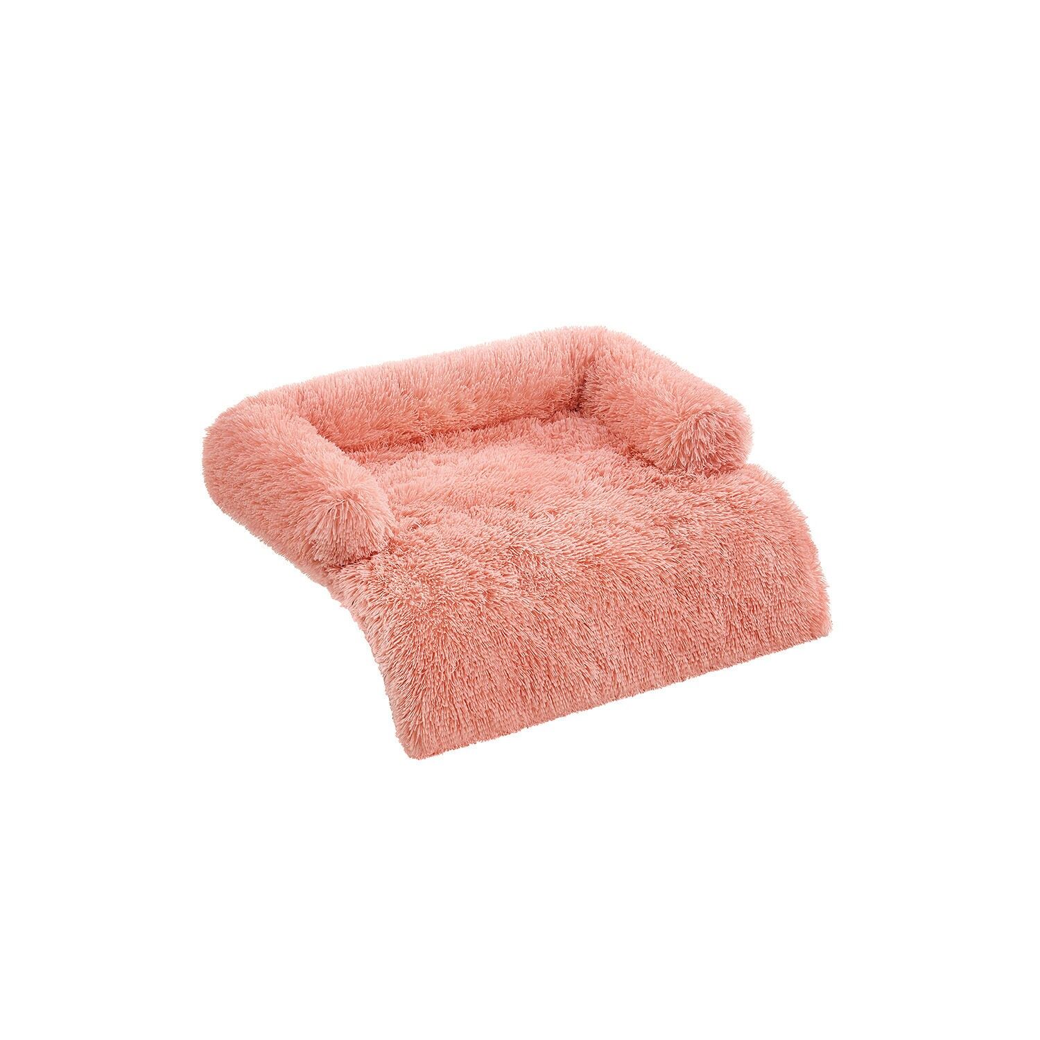 Panier pour chien L chaud et douillet 95 x 85 x 16 cm rose