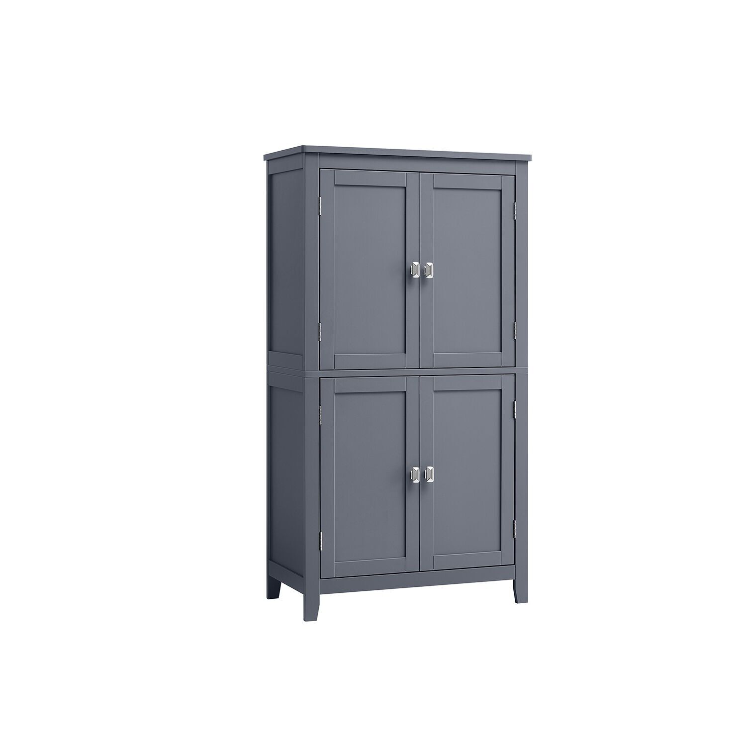 Meuble de salle de bain 4 portes avec étagères réglables, 30 x 60 x 110 cm