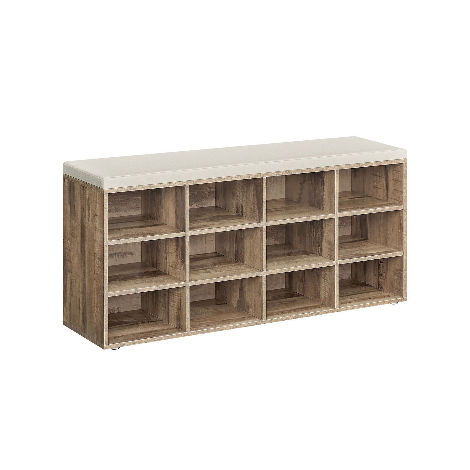 Zapatero con asiento 30.3 x 104 x 48 cm marrón camello