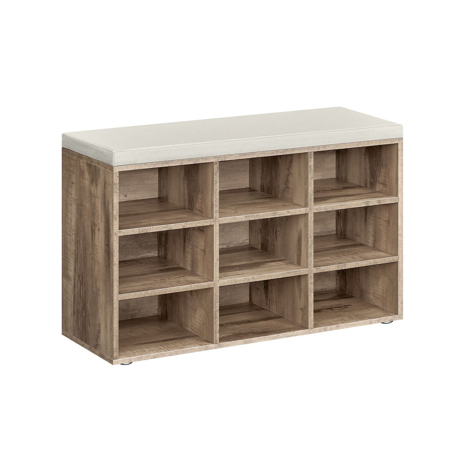 Zapatero con asiento 30.3 x 78.5 x 48 cm marrón camello