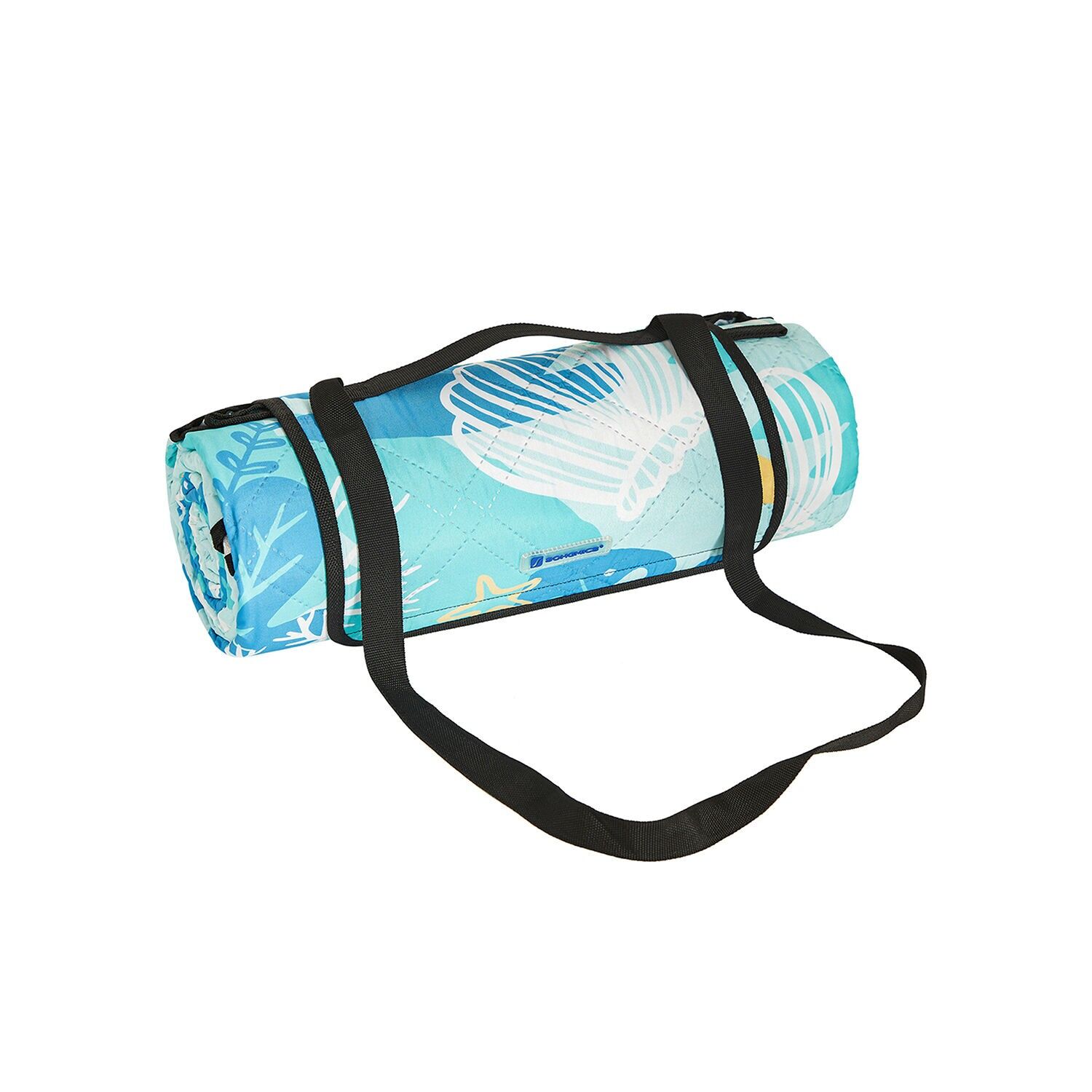 Couverture de pique-nique 200 x 200 cm grande aigue-marine avec motifs de plage