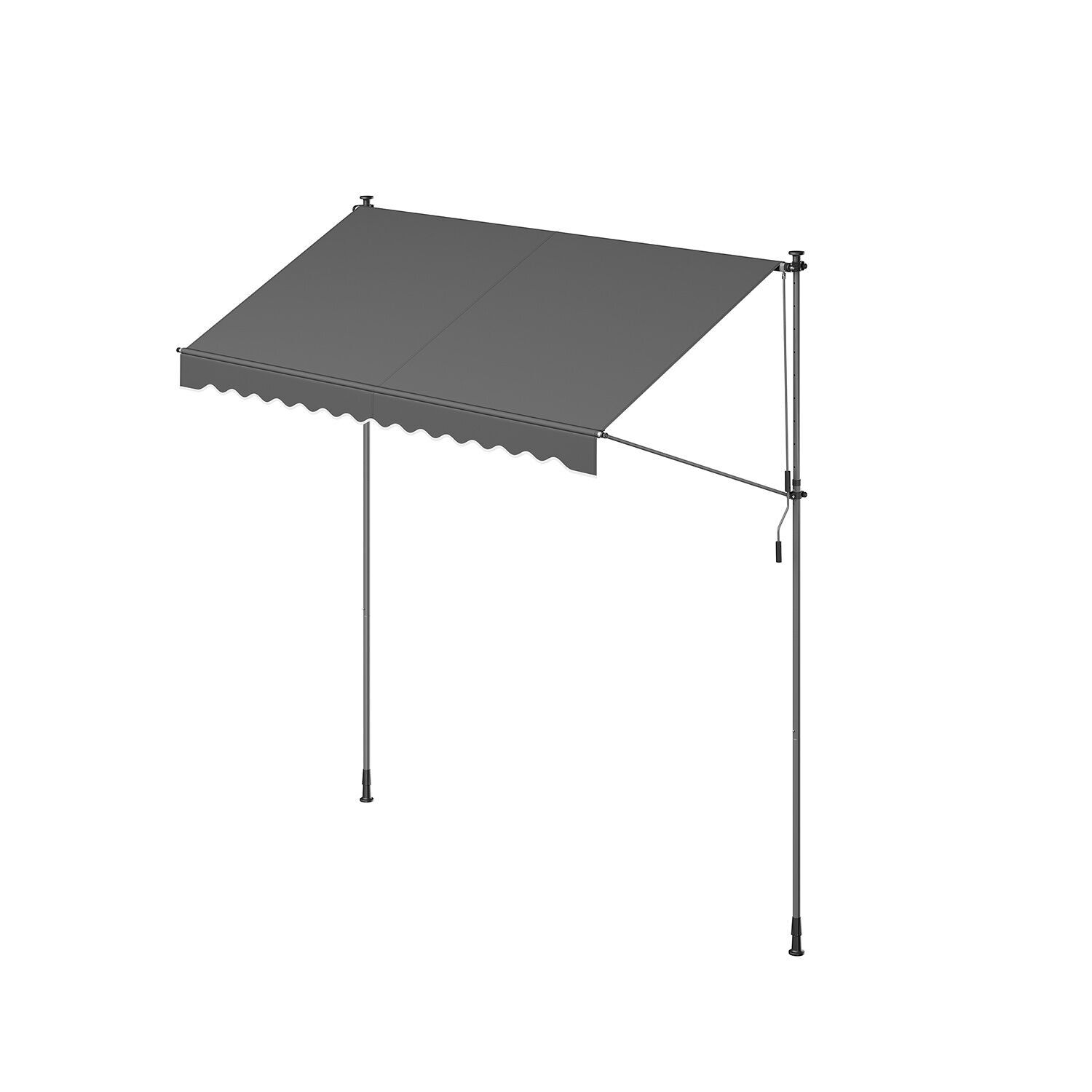 Clamp awning with hand crank 300 x 120 cm anthracite