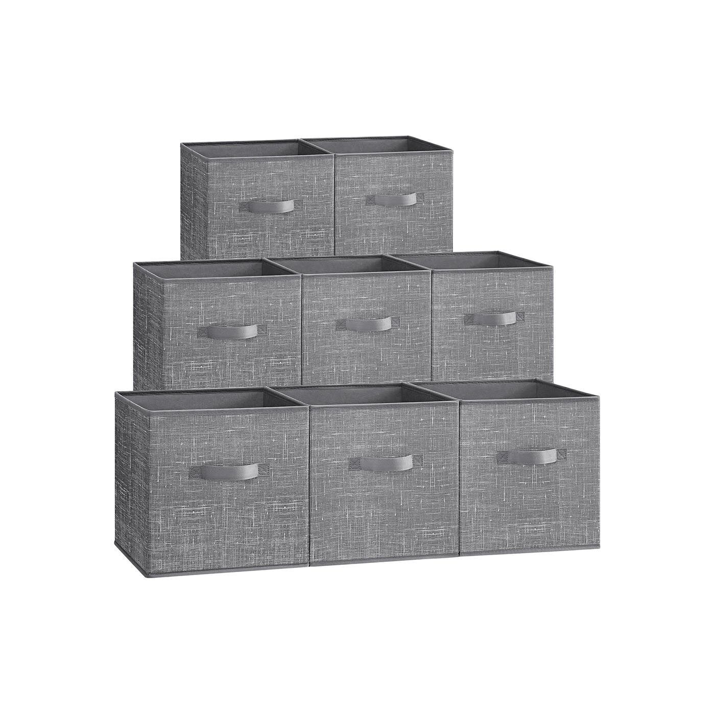 Lot de 8 boîtes de rangement en non-tissé, 30 x 30 x 30 cm
