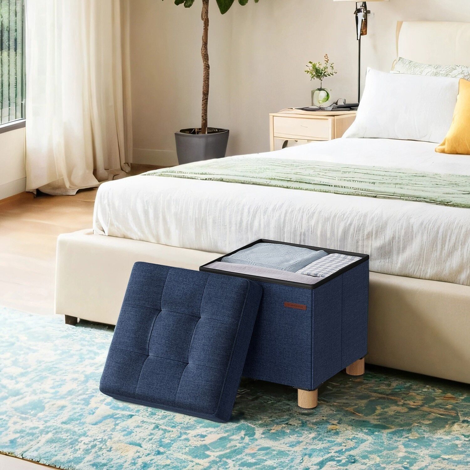 Storage stool, small folding bench, 32, 38 x 38 x 40 cm