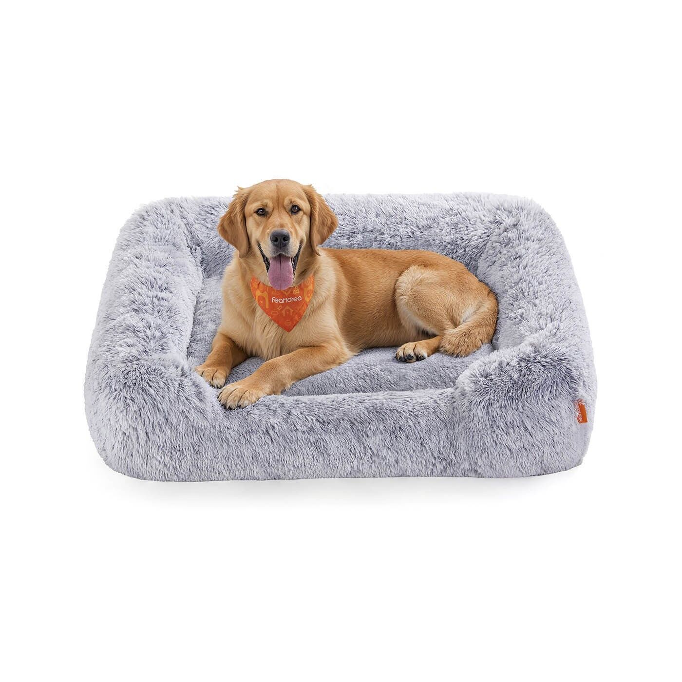 Cama para perros 106 x 75 x 20 cm con bordes elevados y funda extraíble