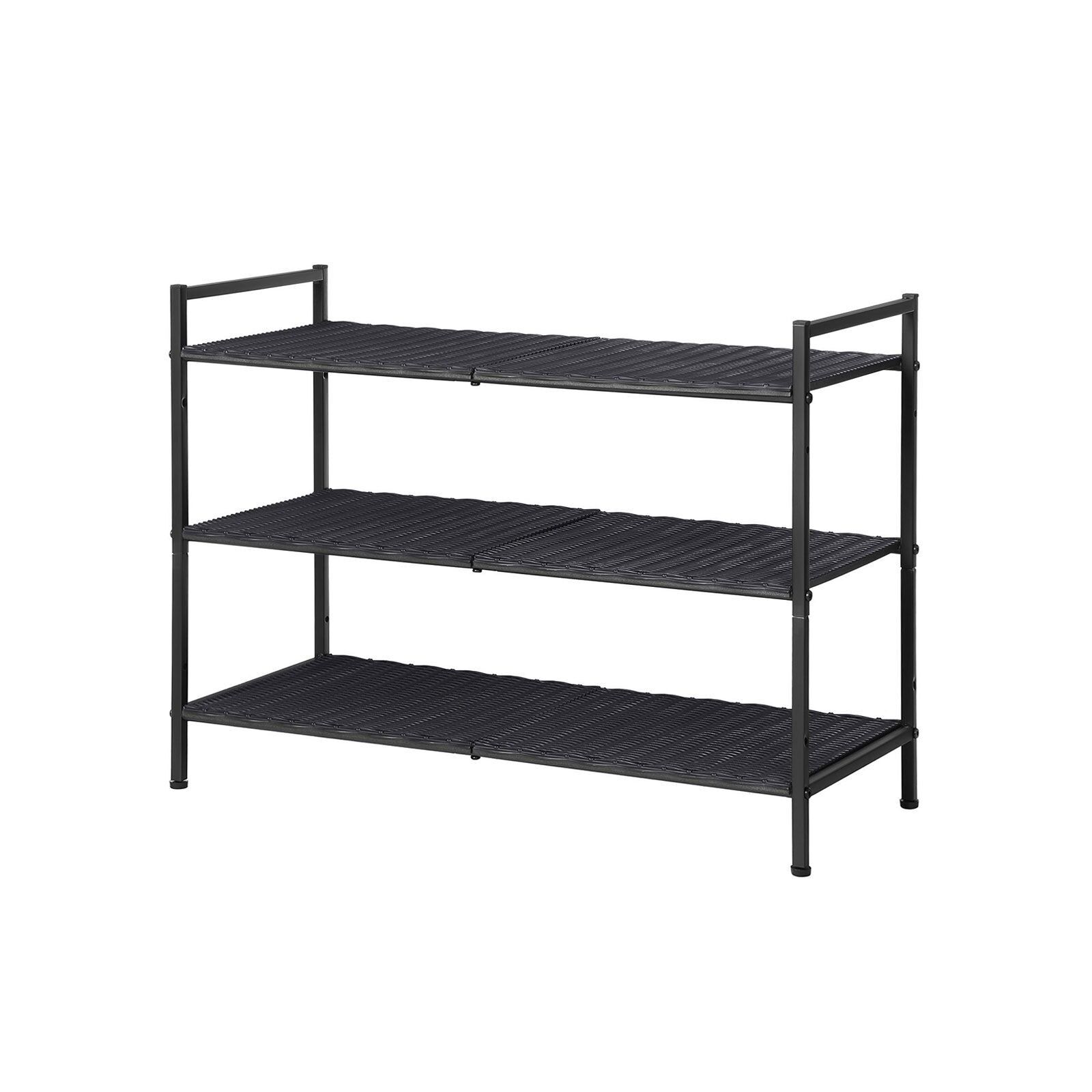 Scarpiera a 3 ripiani, grigio fumo, 70.5 x 30 x 53.5 cm