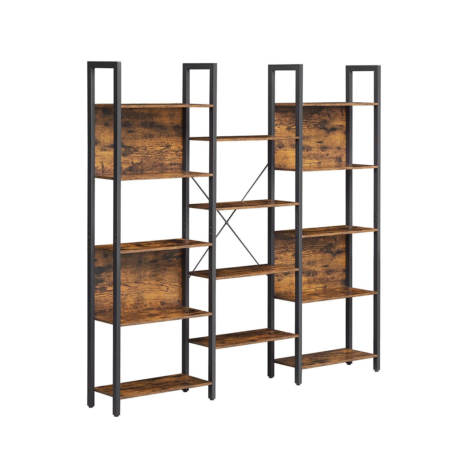 Bookshelf with 14 shelves, 158 x 24 x 166 cm