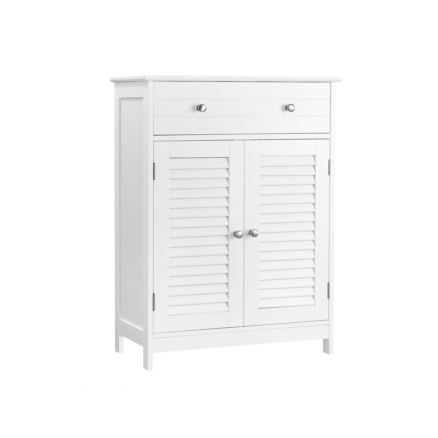 Meuble de salle de bain avec portes à jalousie, 60 x 30 x 80 cm