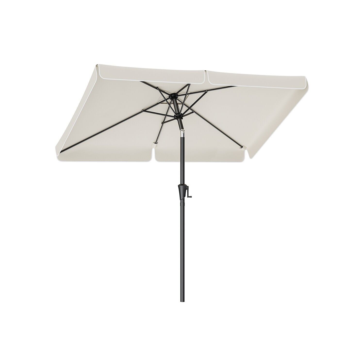Rectangular balcony parasol without stand, beige, 200 x 150 cm