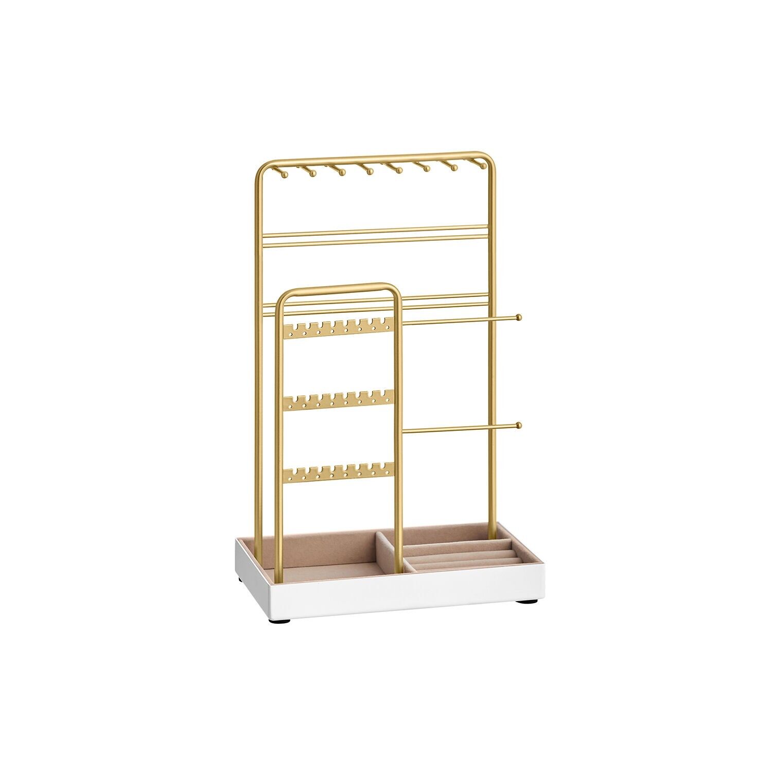 Jewelry stand metal frame gift idea gold-colored, 11.5 x 19.6 x 30.8 cm