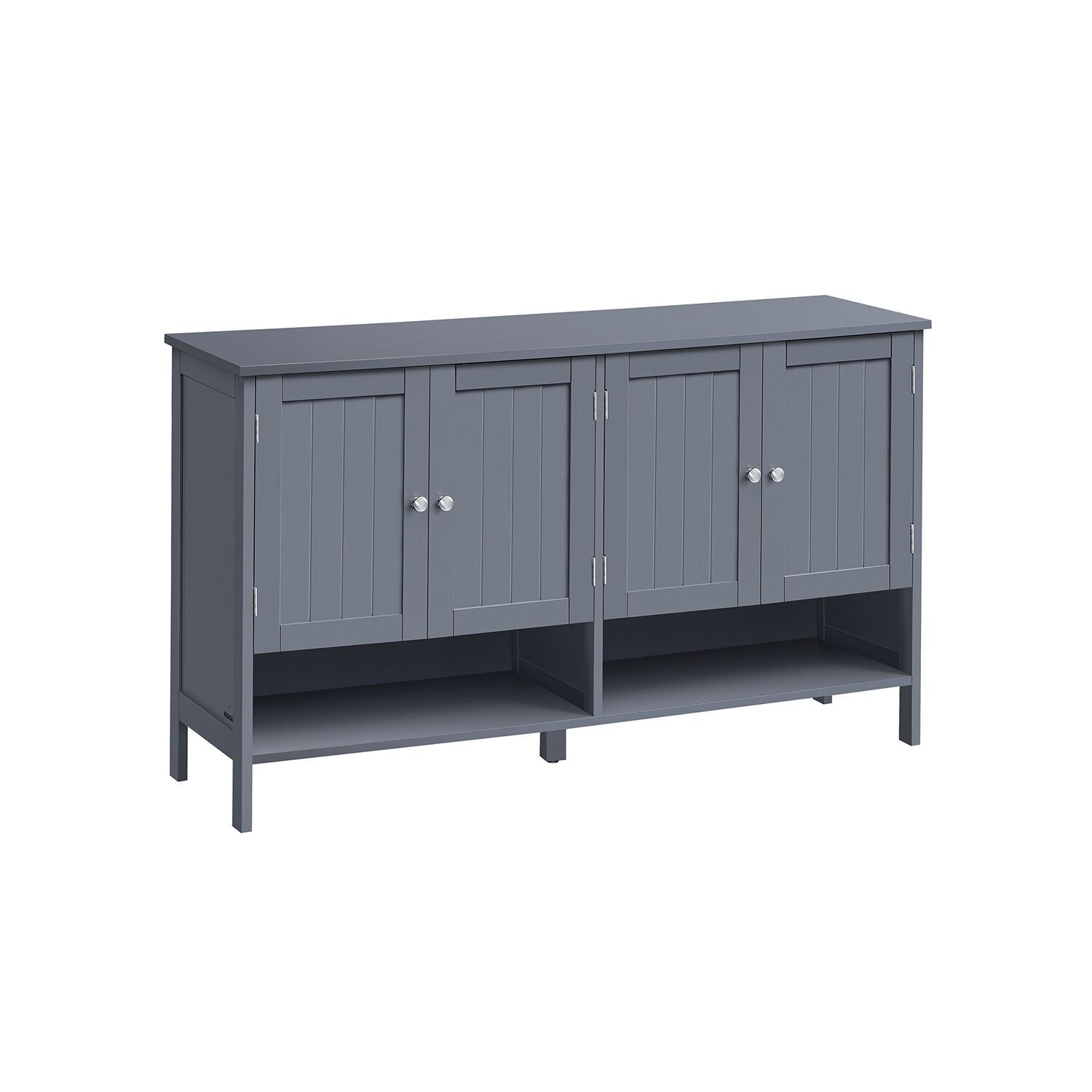 Scarpiera in stile country 35 x 120 x 70 cm grigio ardesia