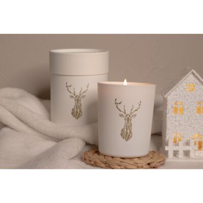 Cotton Flower Candle - White Deer