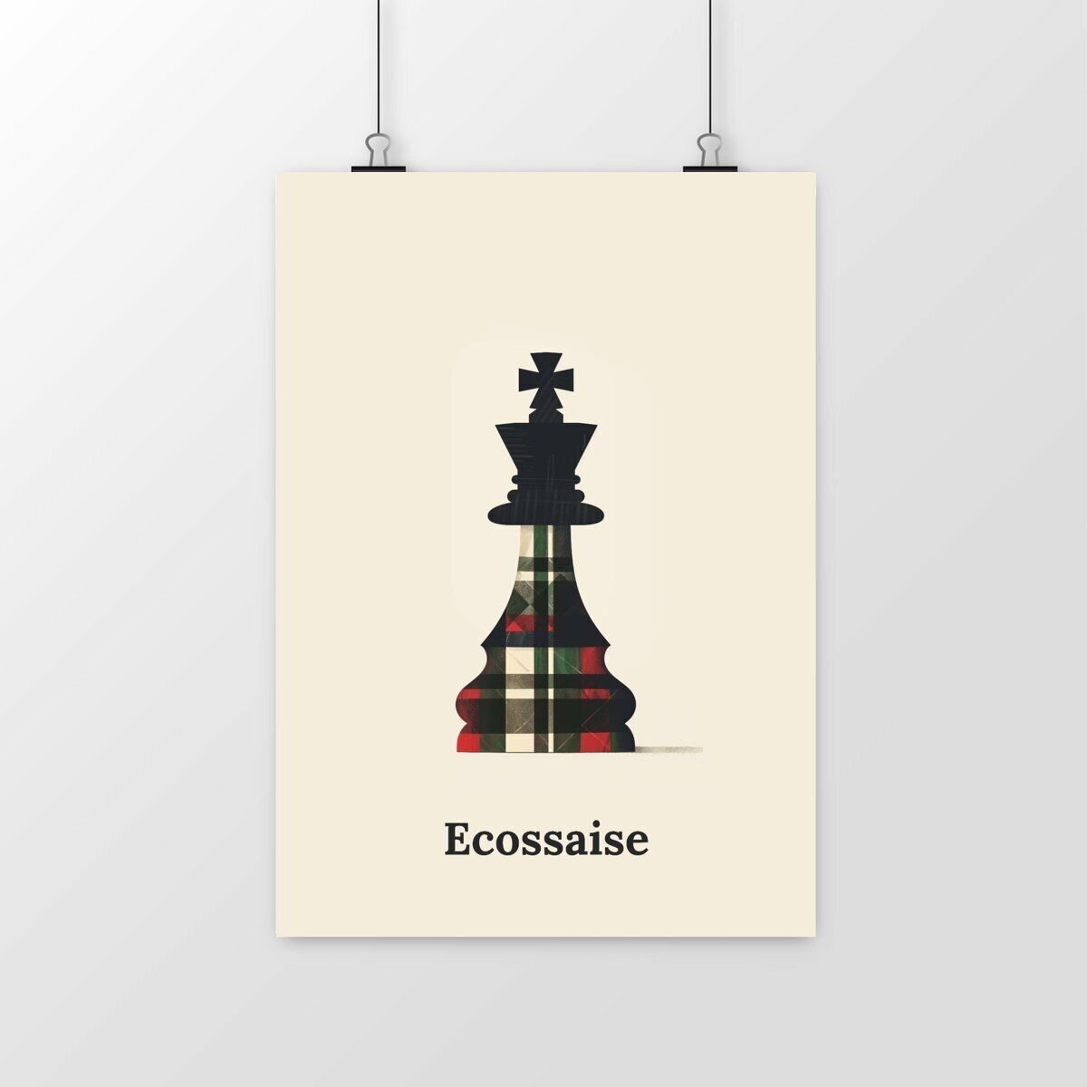 Póster de ajedrez escocés - A3