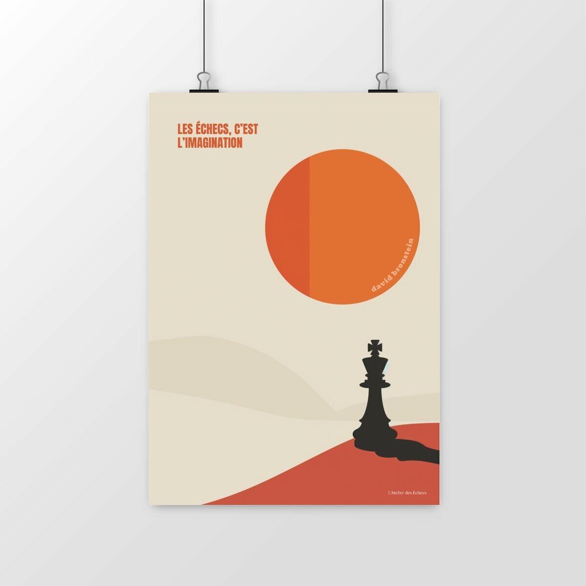 El ajedrez es imaginación - Póster de ajedrez - A3