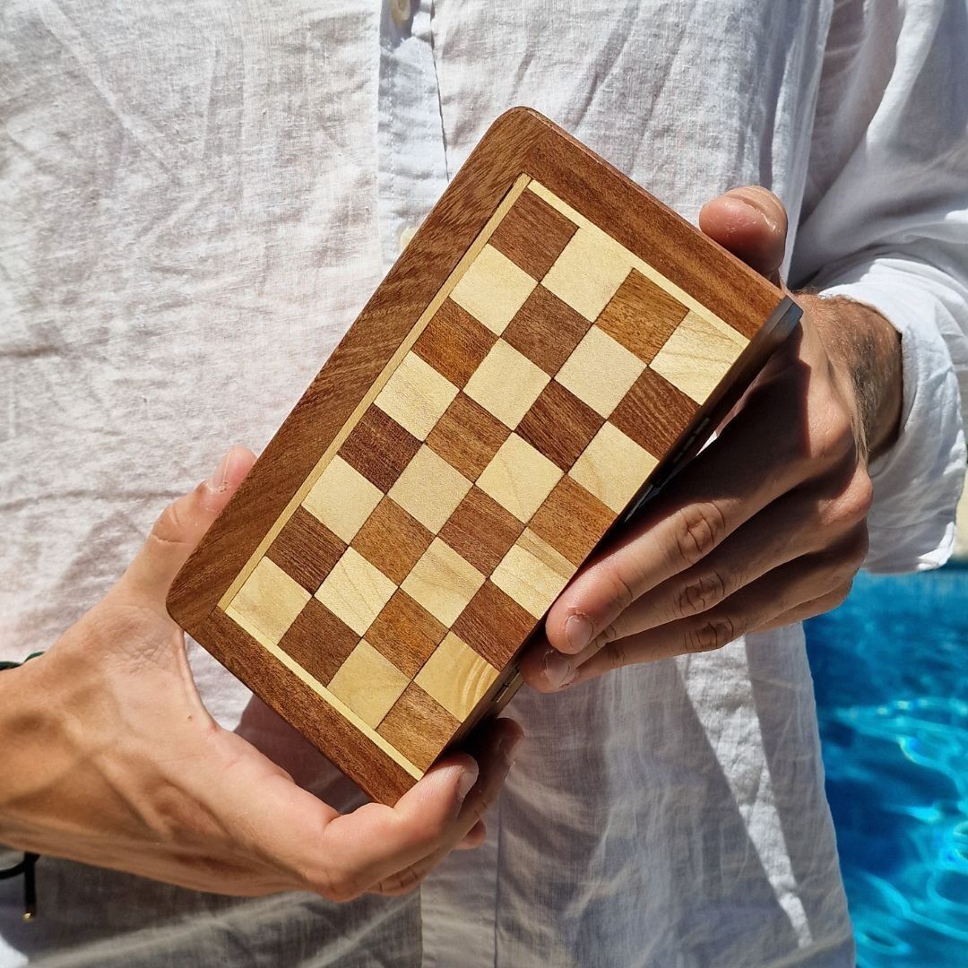 Tablero de ajedrez magnético de viaje - MINI - 18x18 cm