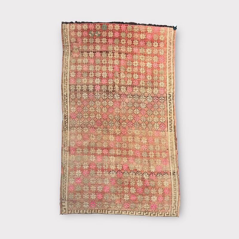 Aghilas – Alfombra bereber vintage Boujaad de 184×281 cm – Alfombra marroquí de lana tejida a mano en tonos tierra cálidos