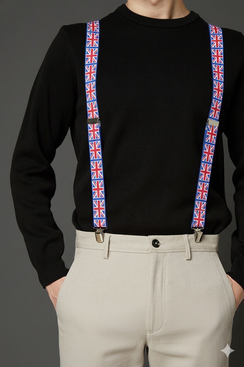 Bretelle "X" Elastique à pinces 35mm Fabrication Française FRBRE35-IMP-8827