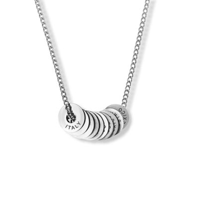 Twisted Silver Necklace  -  40 cm