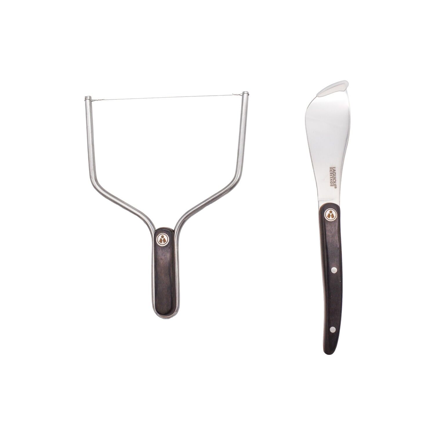 Laguiole Heritage Geschenkset – 2 Foie-Gras-Werkzeuge – Griffe aus harzbeschichtetem Holz