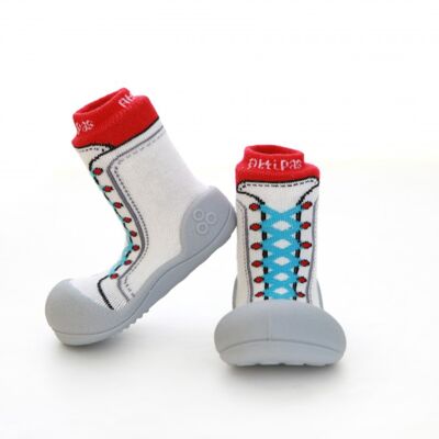 Attipas New Sneakers Rot- ergonomische Baby Lauflernschuhe, atmungsaktive Kinder Hausschuhe ABS Socken Babyschuhe Antirutsch